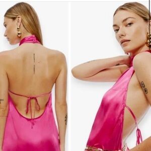 Reformation Briea Halter Pink Dress in size XS